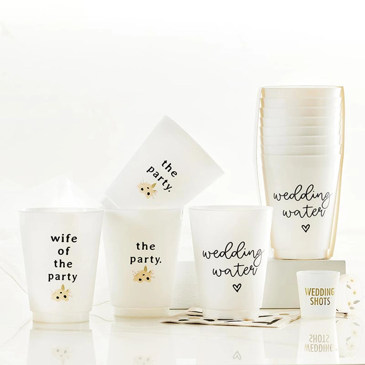 Frost Cups - Wedding Water - Set of 8