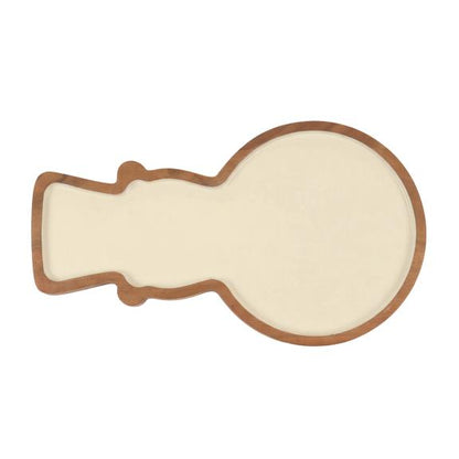 White Enamel Snowman Tray