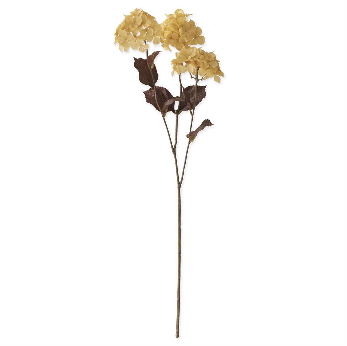 30 Inch Cream 3 Head Faux Dried Hydrangea Stem