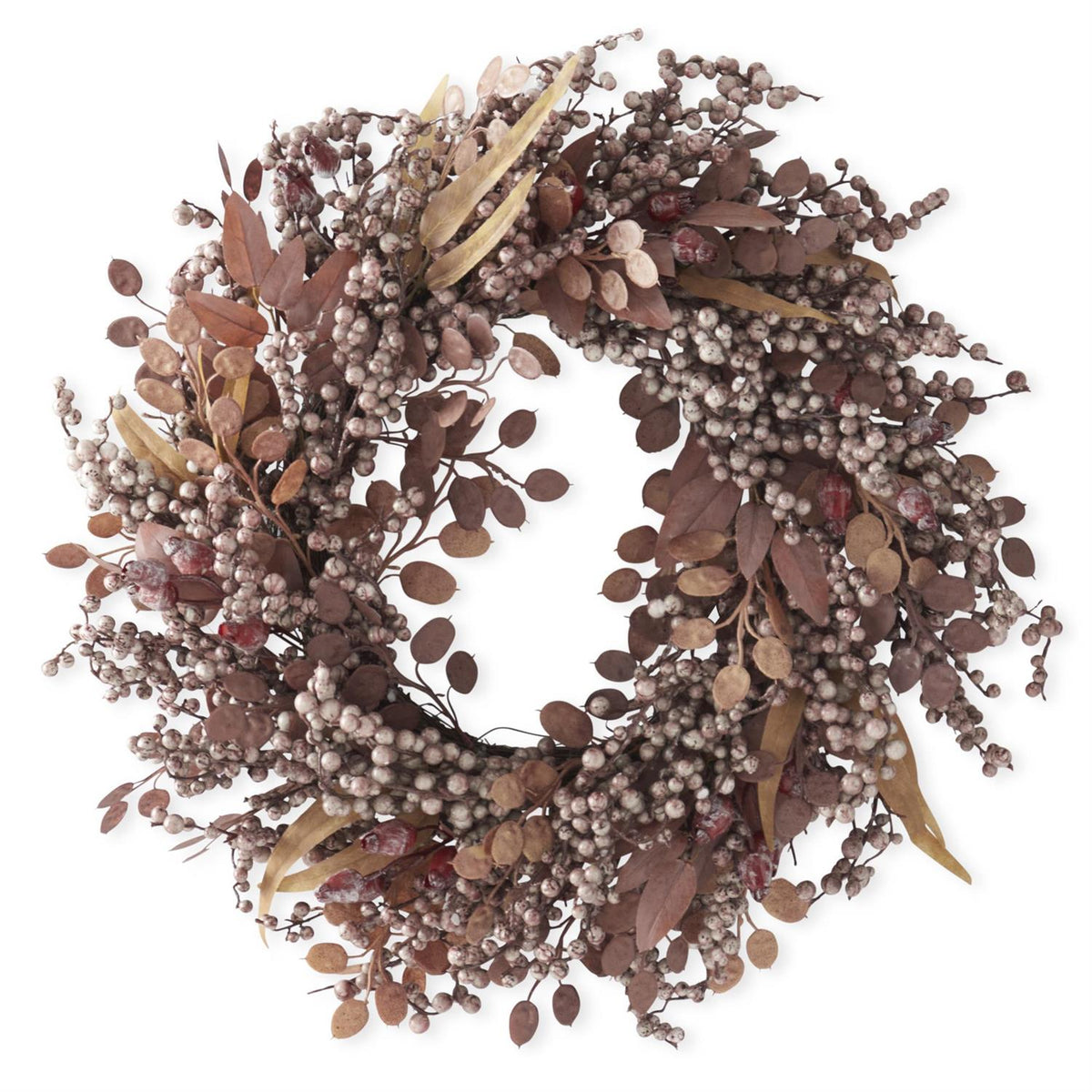 27 Inch Light Burgundy Berry Wreath