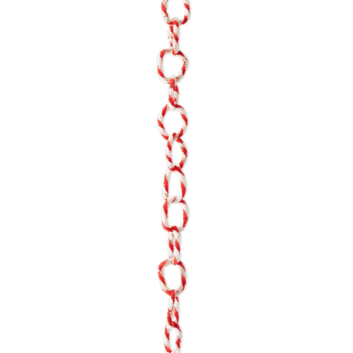 72 inch Red & White Pipe Cleaner Garland