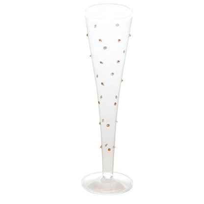 Gatsby Champagne Flute, Gold Dots