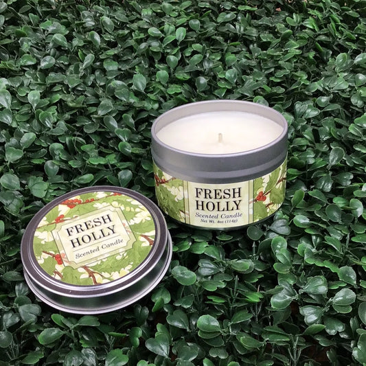4oz Candle Tin- Fresh Holly
