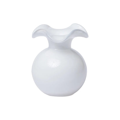 Hibiscus Glass Vase/ White Bud