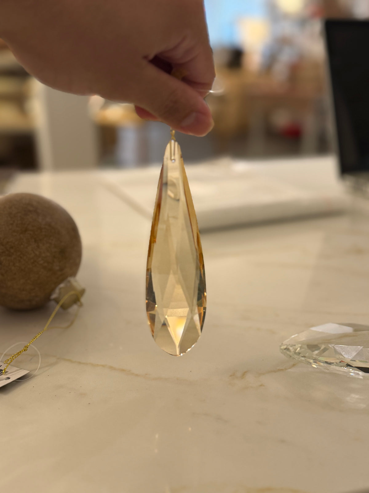 Tear Drop Crystal Ornament
