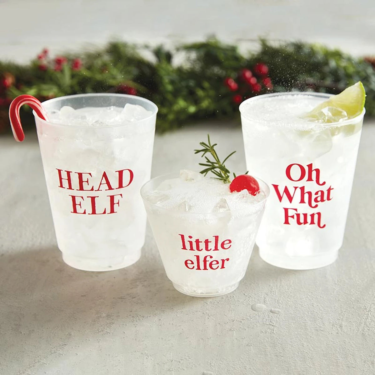 Face to Face Frost Cups - Head Elf - Set of 8
