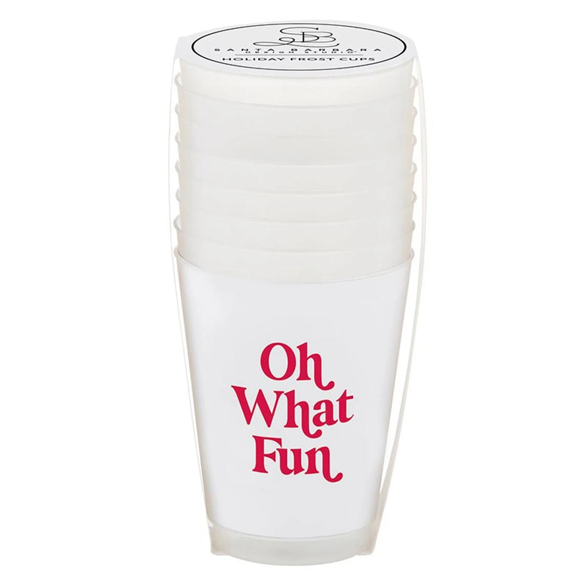 Face to Face Frost Cups - Oh What Fun - Set of 8