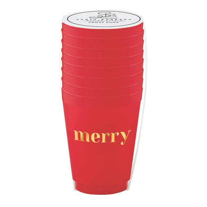 Frost Cups - merry - Set of 8