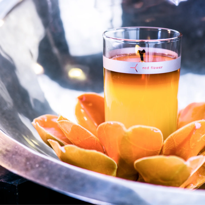 Indian Jasmine Petal Topped Candle