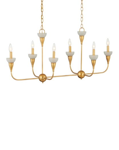 Aurelia Frost Rectangular Chandelier