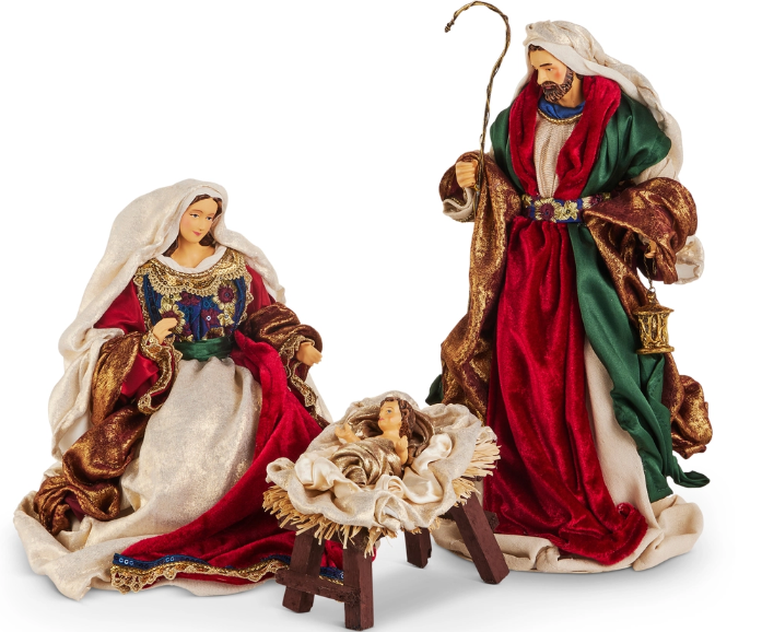 14.75" Jewel Tone Holy Family