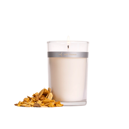 Palo Santo Petal Topped Candle