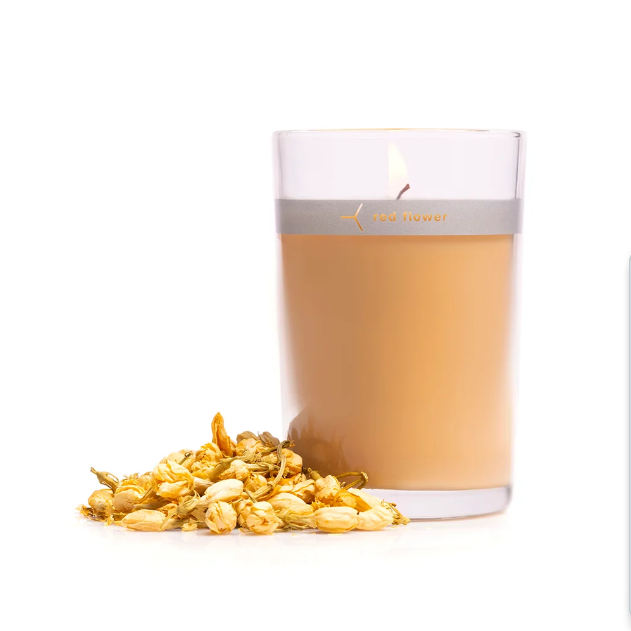 Indian Jasmine Petal Topped Candle