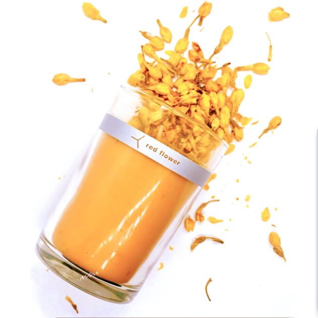 Indian Jasmine Petal Topped Candle