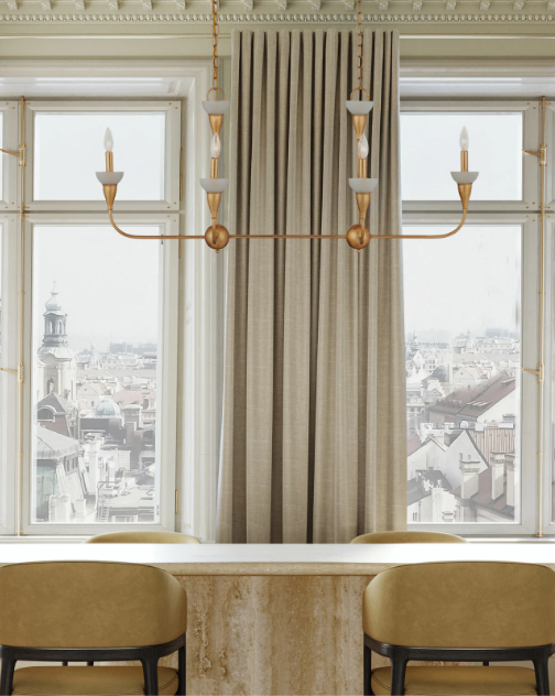 Aurelia Frost Rectangular Chandelier