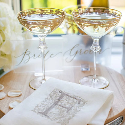 Vetro Gold Wedding Coupe Set of 2