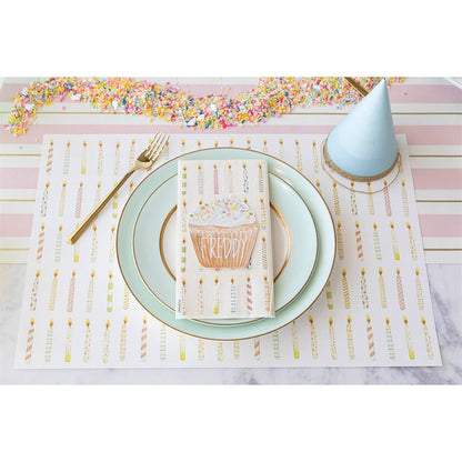 Birthday Candles Placemat - Pad of 18 Sheets
